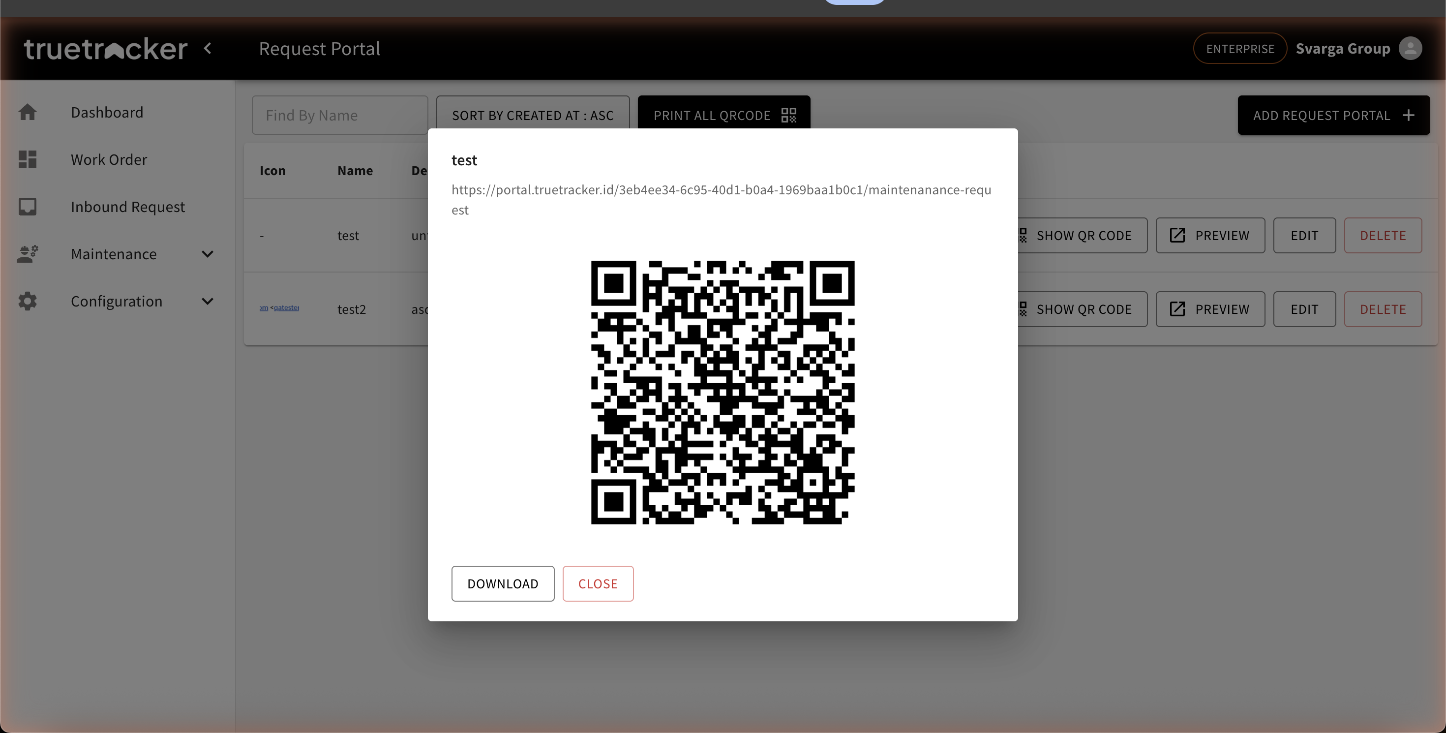 Kode QR portal
