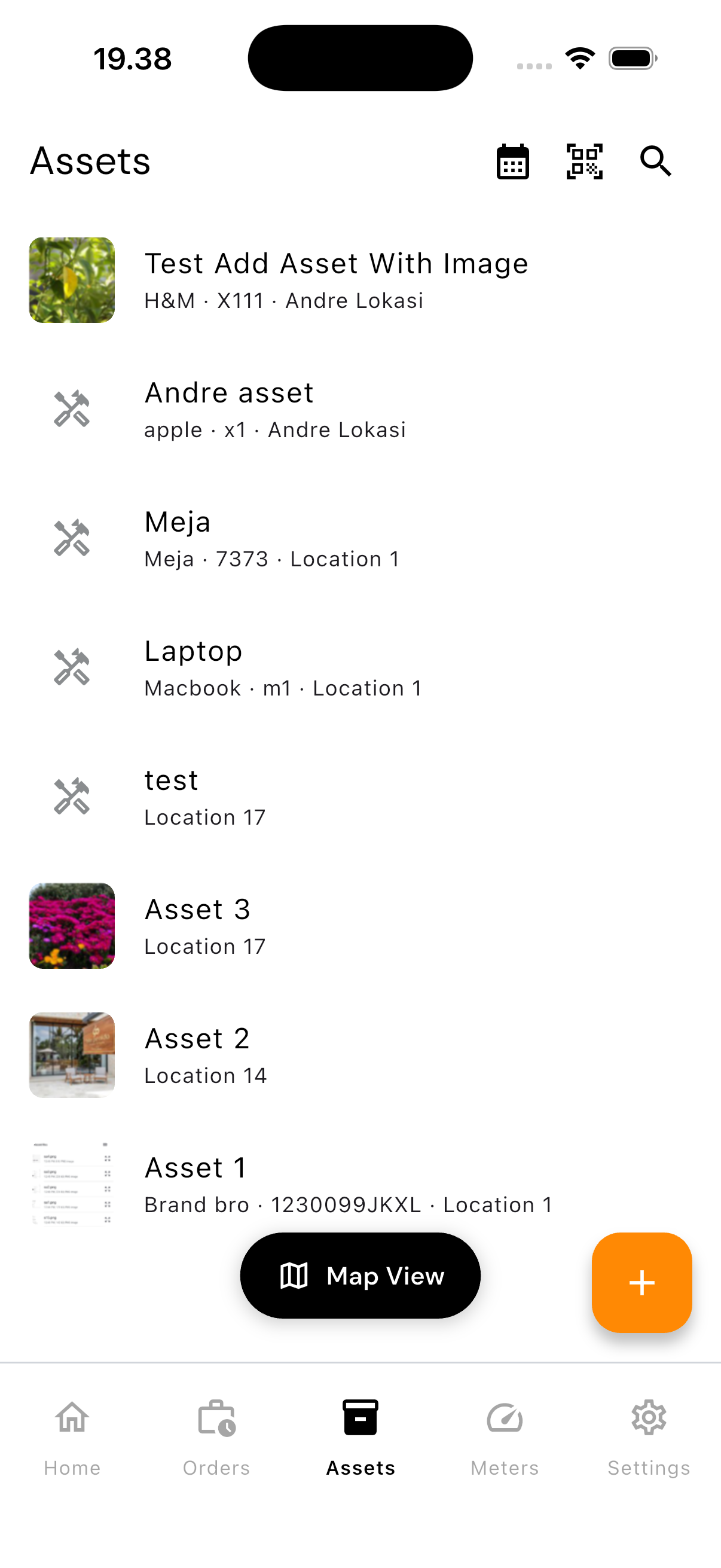 The asset list