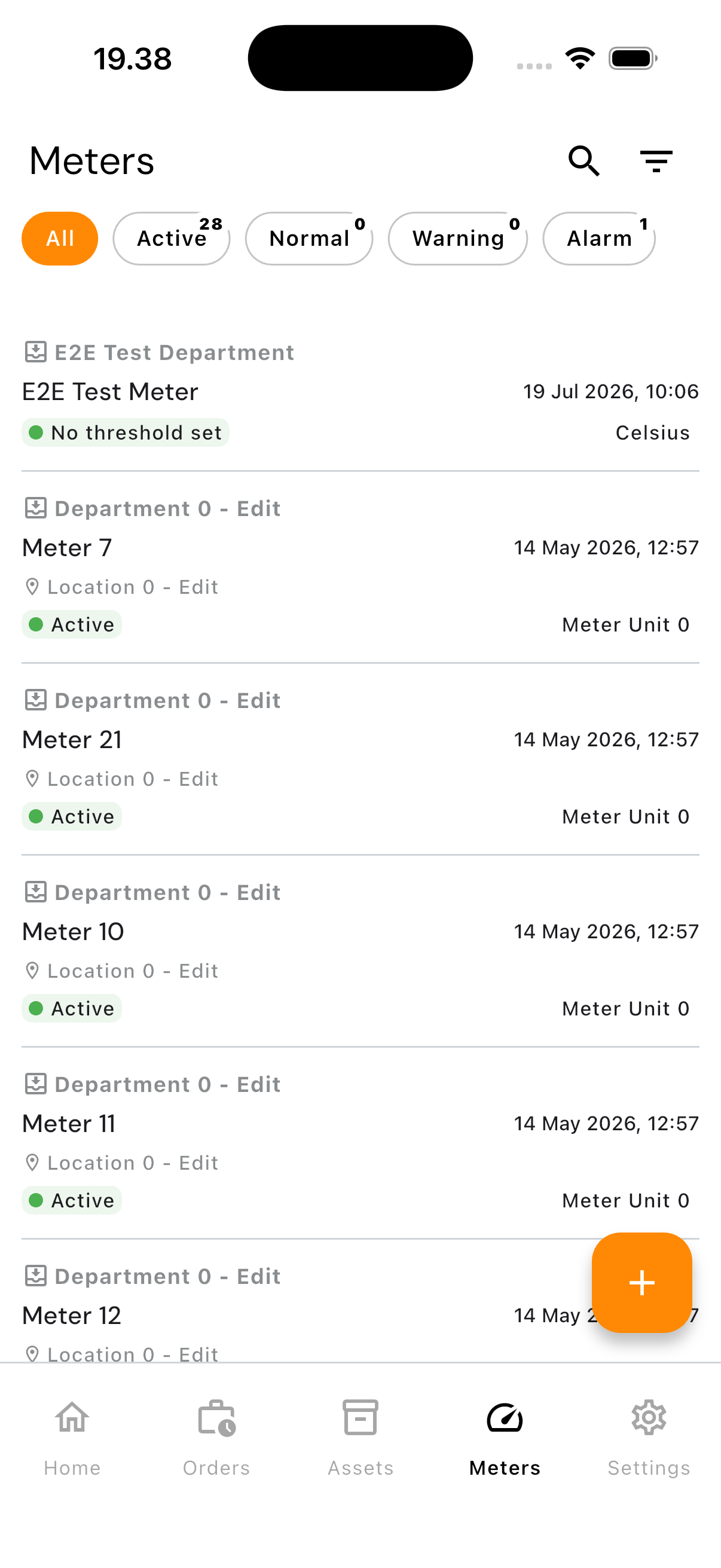 The meter list